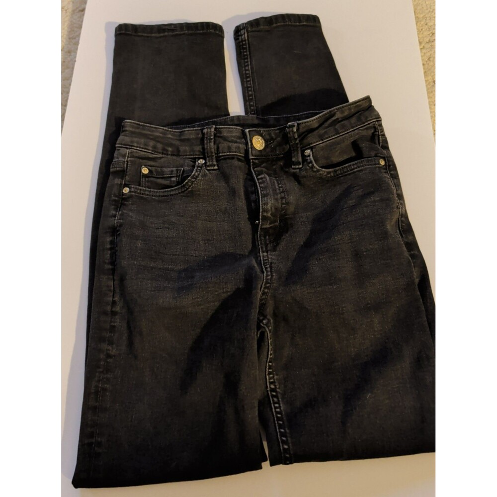 M&S Marks & Spencer The Sienna Straight Leg Black Jeans Sz US 6 Long UK 10 L